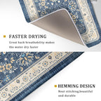 Blue Boho Dish Drying Mat for Kitchen Counter 18x24 Inch Fast Dry Drying Pad - Image 3