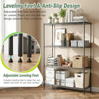 BestOffice 4-Tier Wire Shelving Unit, 1000 LBS Heavy Duty Metal Storage Shelves - Image 6