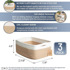 NaturalCozy 11.8"x8"x4.5” Storage Baskets - Image 2