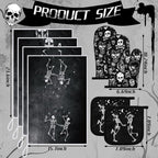 Leinuosen 6 Pcs Skull Kitchen Decor Set, Skull Kitchen Towels Gothic Oven Mitts - Image 3
