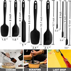 Anaeat Heat Resistant Silicone Spatula Set of 8 - Image 7