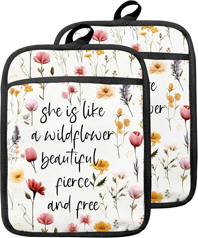 Inspirational Floral Pot Holders by Unknown