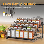 BOIVSHI 4 Tier Spice Rack for Cabinet, Spice Rack Organizer, Depth Adjustable - Image 5