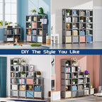 Mavivegue Book Shelf, 20 Cube Storage Organizer, DIY Bookcase, Metal Cube - Image 3