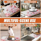 Pink Poppy Flower Dish Drying Mat - Image 7