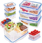 KIGI Lunch Container Set with Small Containers, 3 Compartment Food Storage by KIGI