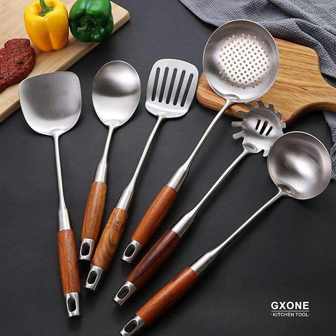 Metal Spatula, 304 Stainless Steel Wok Spatula - Image 6