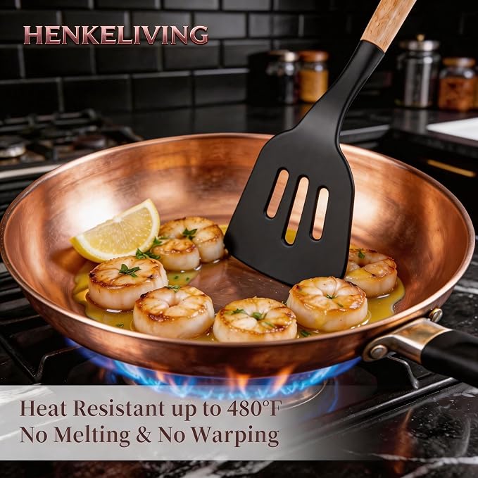 Silicone 10 Pcs Kitchen Cooking Utensils Set, Recycled Materials Certification - Image 3