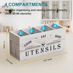 ZUJJAFY Utensil Holder for Kitchen Counter, Large Kitchen Utensil Holder for - Image 2