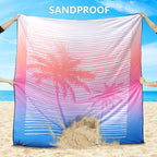 WIWIGO Beach Blanket Waterproof Sandproof Beach Mat 79" X 83"/10'x9'for 2-8 - Image 3