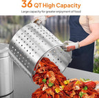 ROVSUN 36QT Stainless Steel Seafood Boil Pot - Image 3