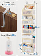 JARLINK 2 Pack Over The Door Organizer Storage, 5 Shelf Hanging Door Organizer - Image 2