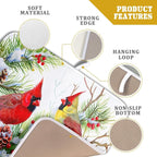 Giwawa Red Birds Dish Drying Mat, Xmas Tree Branch Holly Red Berries Dish - Image 4
