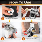 Manual Rotary Cheese Grater for Kitchen, Vegetable Slicer, 3-in-1 Hand Crank - Image 3