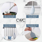 COOK WITH COLOR Silicone Cooking Utensils, Kitchen Utensil Set, Cooking Utensils - Image 2