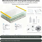 Tempered Glass Cutting Board for Kitchen, 12x16" & 12x8" 2 Pcs, Heat Resistant - Image 8