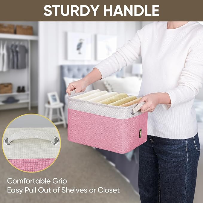 BALEINE 3 Pack Fabric Closet Storage Bins - Image 9