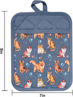 Pot Holders Set of 2 Heat Resistant 480 ℉Non Slip Clear Silicone Printed - Image 2