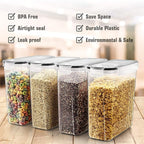 Wildone Cereal Storage Containers Set, Large BPA Free Plastic Airtight Food - Image 2