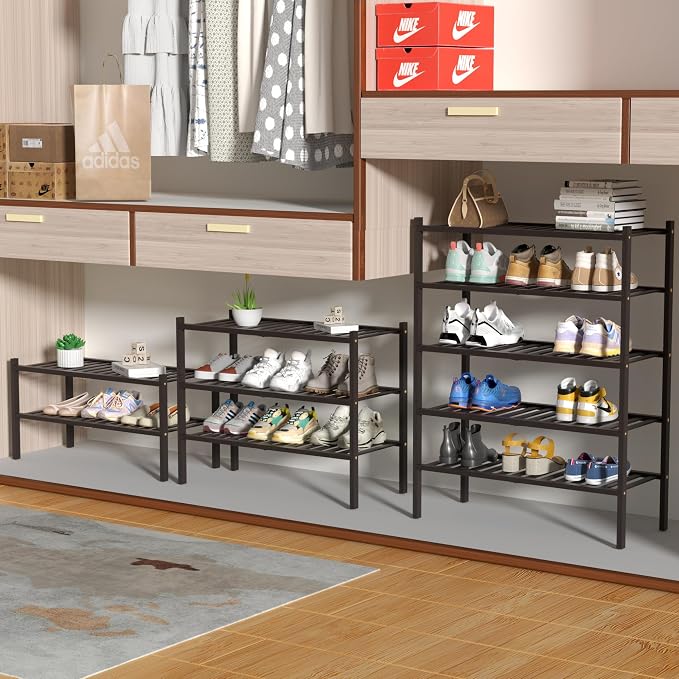 ROMGUAR CRAFT 4 Tier Bamboo Shoe Rack - Image 4