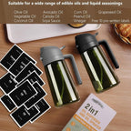 SWEET VIEW 2PCS Olive Oil Dispenser and Oil Sprayer – 16oz/470ml Glass - Image 7