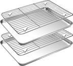CEKEE Baking Sheet and Cooling Rack Set, Non Toxic & Heavy Duty & Easy Clean by CEKEEBakingEasilyHappily