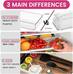 Criusia Large Drawer Organizer Bins 26 Pack | Complete 5 Size Clear Plastic - Image 5