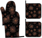 Halloween Oven Mitts and Pot Holders Set, Spider Web Kitchen Decor Heat by Unknown
