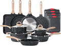 JEETEE 36Pcs Pots and Pans Set Non Stick, Cookware Set Non toxic Kitchen by JEETEE