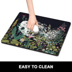 Rnivvi Dish Drying Mat for Kitchen Counter, 16 x 18" Cute Flower Theme - Image 6