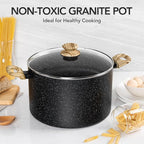 MICHELANGELO Stock Pot with Lid, 10 Quart Large Pot - Image 2