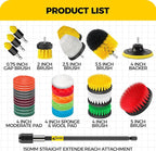 Holikme 30Pack Drill Brush Attachments Set, Scrub Pads & Sponge, Power Scrubber - Image 7