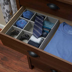 Household Essentials Grey 728-1 Deep 9 Section Drawer Organizer Box - Image 2