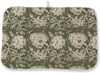Green Dish Drying Mat 18 x 24 Inch Vintage Olive Green Floral Drying Mat by Sorktse
