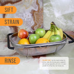 U.S. Kitchen Supply Stainless Steel Colander Strainer - Image 6