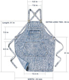 Denim Apron with Pockets for Hair Stylist Gardening Craftsmen Barista Women - Image 7