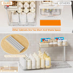 Yieach 2 Pack 14.5″ Deep Pull Out Under Sink Organizer, 10.8″ High 2 Tier Slide - Image 6