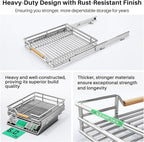 Pull out Cabinet Organizer, Heavy Duty Smooth Sliding Under Cabinet Shelves - Image 6