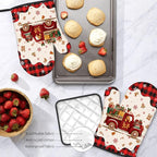 Christmas Gingerbread Oven Mitts Set of 3, Gingerbread Man Heat Resistant - Image 7