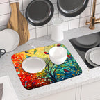 Colorful Spring Summer Tree Bird Dish Drying Mats - Image 6