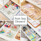 STORi SimpleSort 6-Piece Stackable Clear Drawer Organizer Set | 6" x 6" x 2" - Image 4