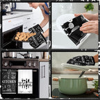 Bencailor 12 Pcs Farmhouse Kitchen Decor and Accessories Sets 4 Black and White - Image 6