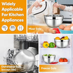TeamFar Mixing Bowl Set of 5, 4.5/3/1.5/1/0.7 QT, Stainless Steel Metal Nesting - Image 7