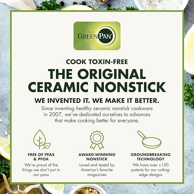 GreenPan Rio Healthy Ceramic Nonstick 12" Frying Pan Skillet, Dishwasher Safe - Image 8