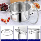 LIANYU Stainless Steel Stock Pot, 8 QT Large Soup Pot - Image 3