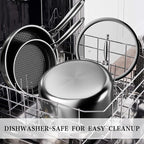 VONIKI Hybrid Tri-ply Stainless Steel Cookware Set, Pots And Pans Set Non Stick - Image 7