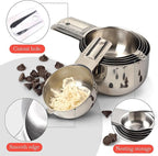 Bellemain One-Piece Stainless Steel Measuring Cups Set of 6 – Nesting Metal - Image 2