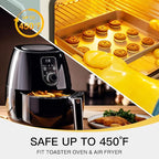 HONGBAKE Toaster Oven Pan Nonstick Set of 2, Premium 1/8 Sheet Pan - Image 2