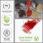 DHSBTLS 4 oz Mini Square Spice Jars, 12 Pack Glass Mason Jars - Image 4