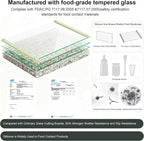 2PCS Glass Cutting Board with Silicone Grip, 80% Stronger Shatter Resistance - Image 7